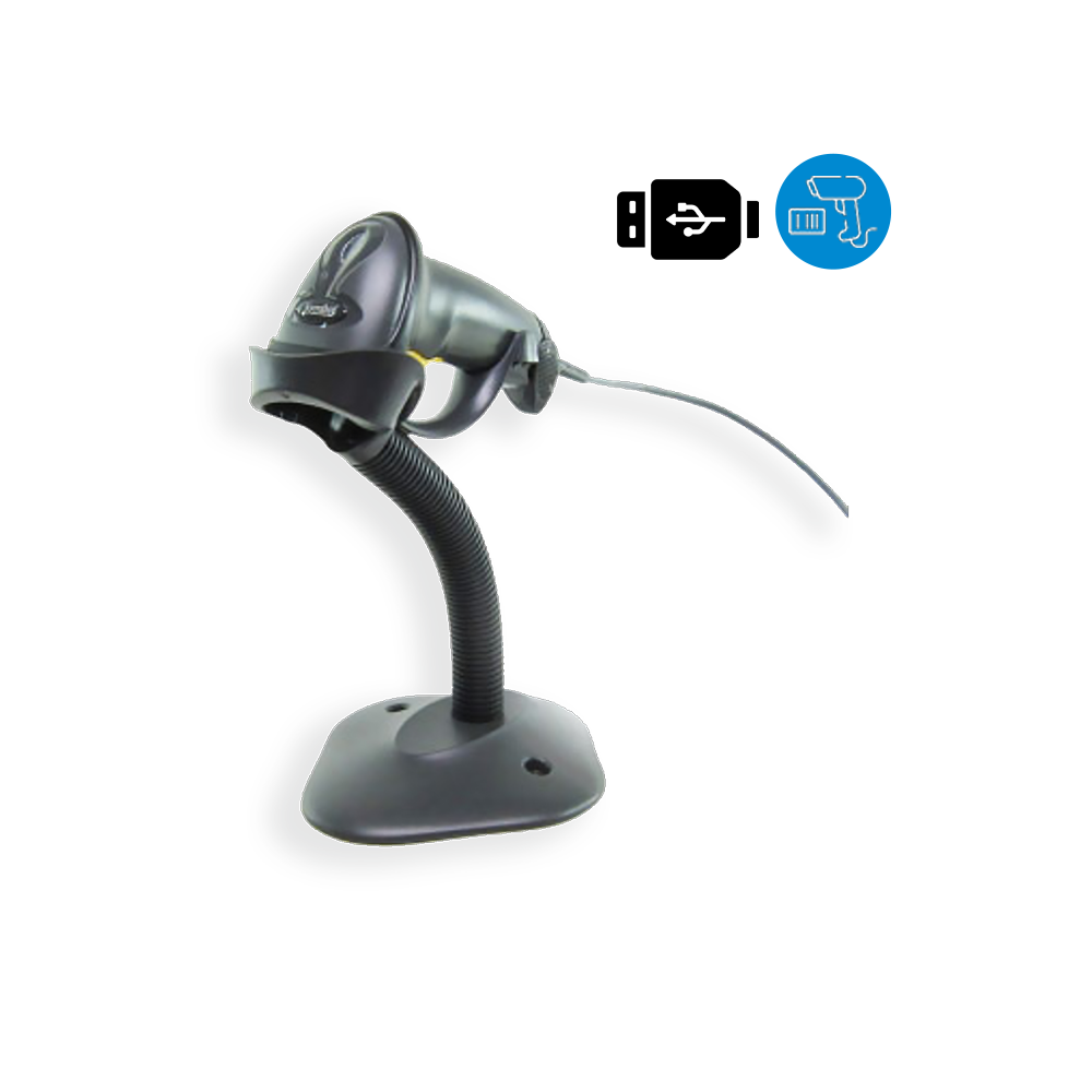 SYMBOL LS2208 HANDHELD SCANNER WITH STAND