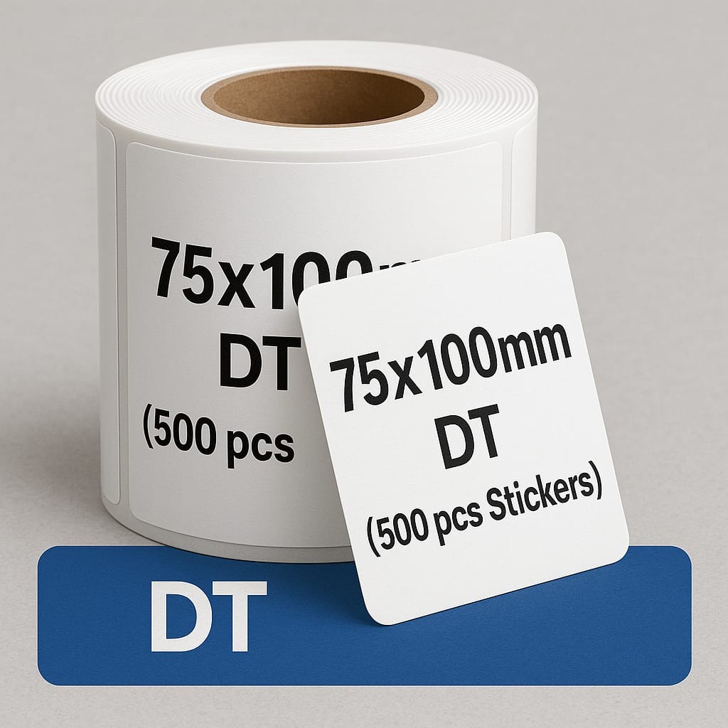 White Direct Thermal Sticker Label Roll (500PCS) Size: 75 x 100 mm(DT)