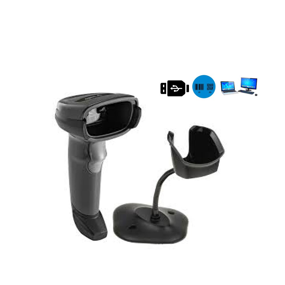 Zebra DS2208 SR Corded 2D/1D With Stand Barcode Scanne